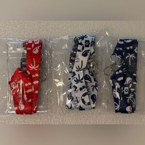 3 Cruise Lanyards with ID Badge Holders NEW